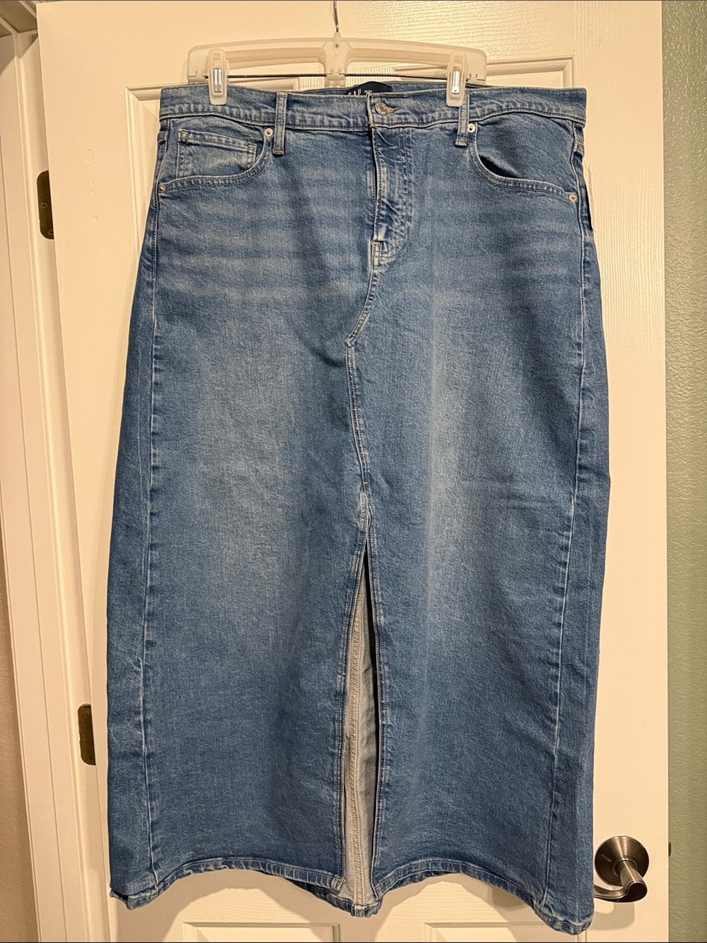 GAP Women's Straight-Leg Denim Skirt - Light Blue